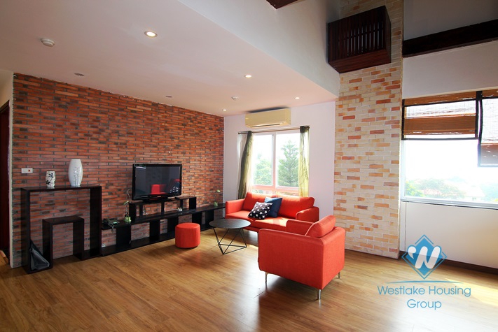 High floor apartment for rent in Tay Ho area, Ha Noi